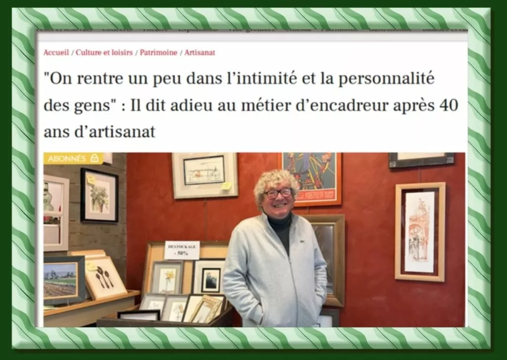 Après 40 ans d&rsquo;artisanat, il prend sa retraite.