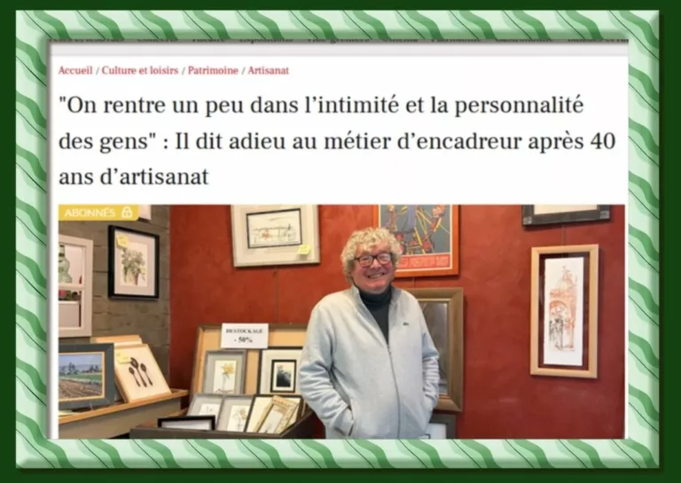 Après 40 ans d&rsquo;artisanat, il prend sa retraite.