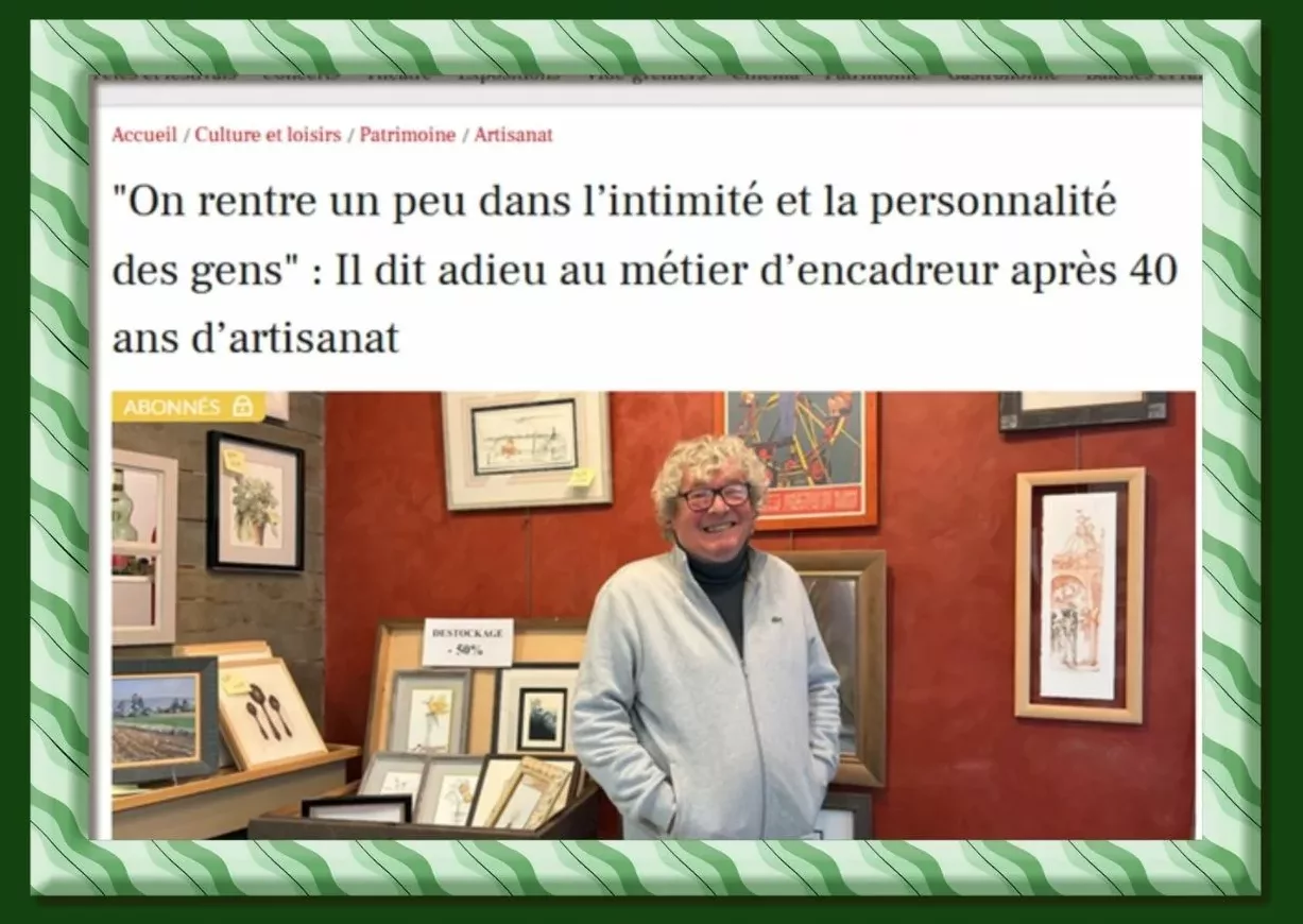Après 40 ans d&rsquo;artisanat, il prend sa retraite.